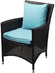 Modway Convene Dining Outdoor Patio Armchair - Espresso Turquoise