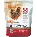 Purina Layena+ | Nutritionally Complete Layer Hen Feed | Omega 3 Formula - 10 Pound (10 lb) Bag