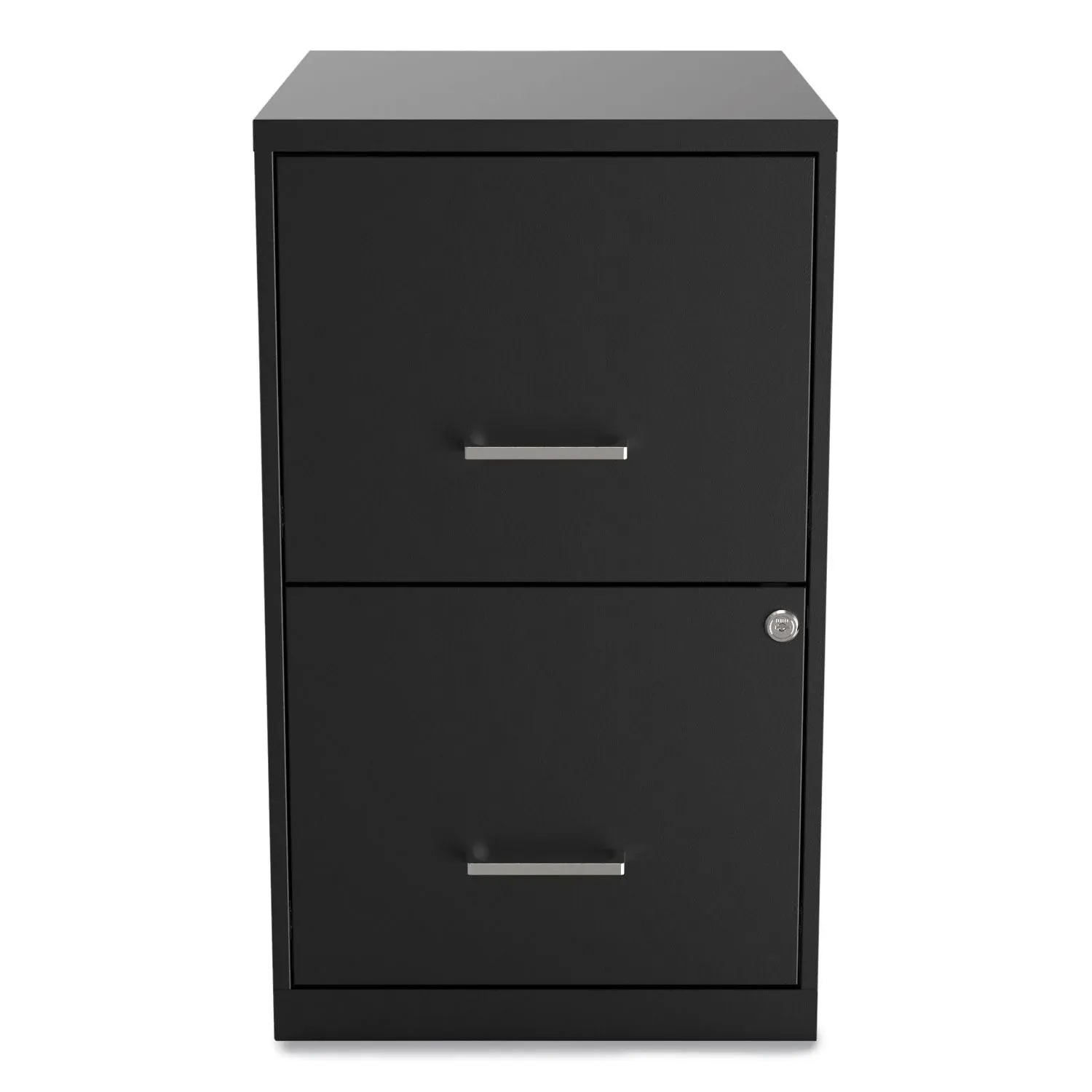 Alera - Soho Vertical File Cabinet, 2 Drawers: File/File, Letter, Black, 14" x 18" x 24.1"