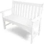 POLYWOOD 48" Vineyard Bench - White