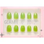 Glamnetic Press On Nails - Angel | Opaque White Short Almond Nails, Reusable | 12 Sizes - 24 Nail Kit