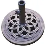 18-Inch Cast Stone Umbrella Base Rust Free Bronze Powder Coated Outdoor Patio