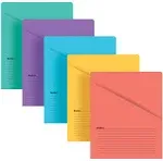 Better Office Products Lined Vertical Slash Pocket File Folders