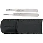 Tweezerman Petite Tweeze Set: Slant Tweezer + Point Tweezer 2pcs