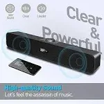 Computer Speakers,Wired USB Desktop Speaker,Stereo USB Powered Mini Sound Bar ...