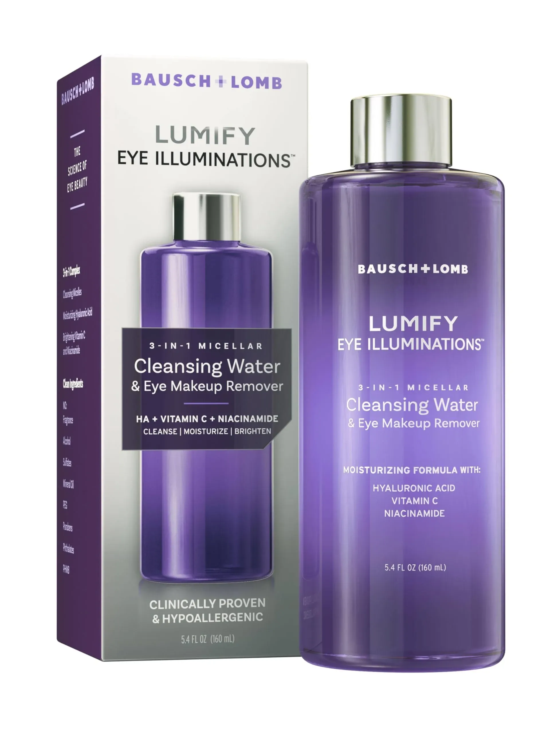 Bausch + Lomb Illuminations Cleansing Water & Eye Makeup Remover (5.4 fl oz)