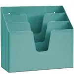 Acrimet Horizontal Triple File Folder Organizer (Solid Green Color)