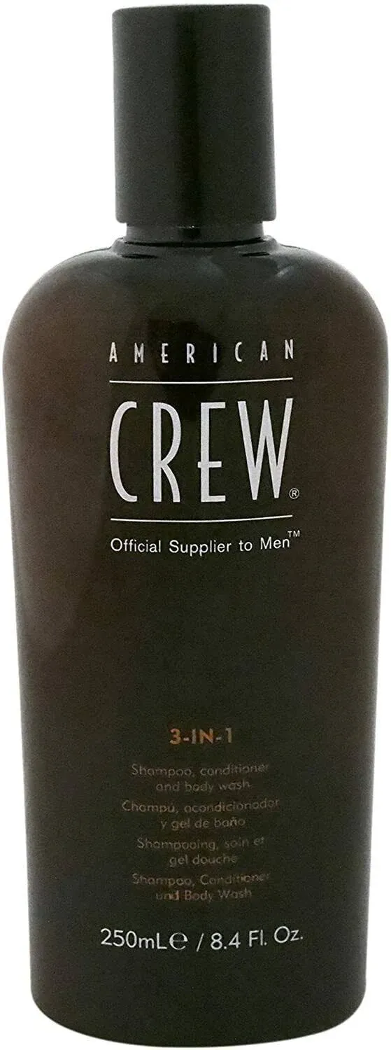 American Crew 3 in 1 Shampoo, Conditioner and Body Wash 250ml