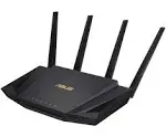 Asus RT-AX58U Wireless Router Gigabit Ethernet Dual-Band (2.4 GHz / 5 GHz) Black