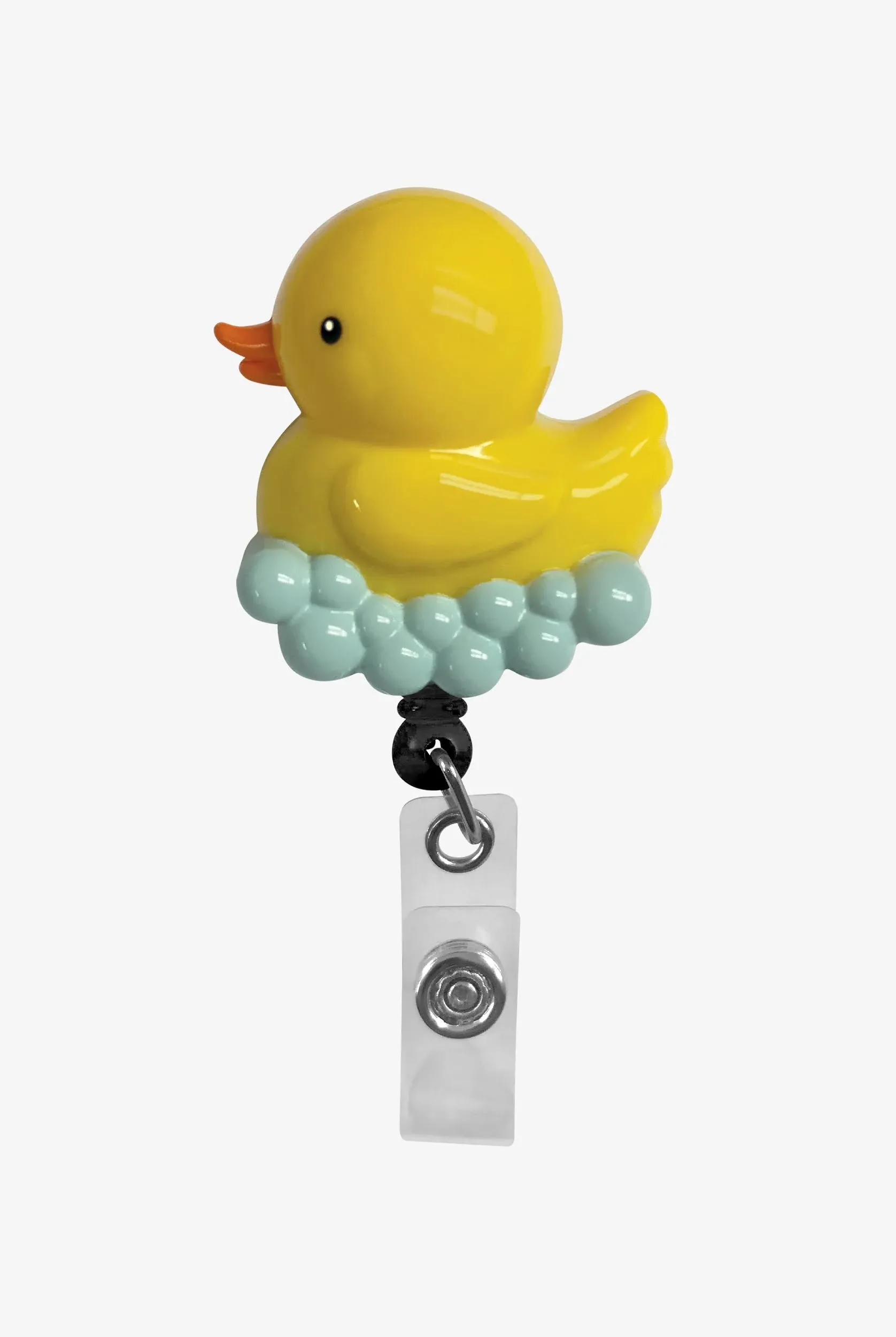 Prestige Medical Deluxe Retracteze™ ID Holder with Bulldog Clip, Yellow Duck 