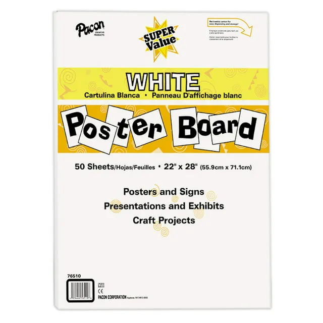 Pacon Super Value Posterboard, 50/Carton