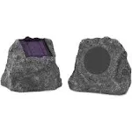 Innovative Tech Solar-Charging Bluetooth Outdoor Rock Speakers, Set of 2