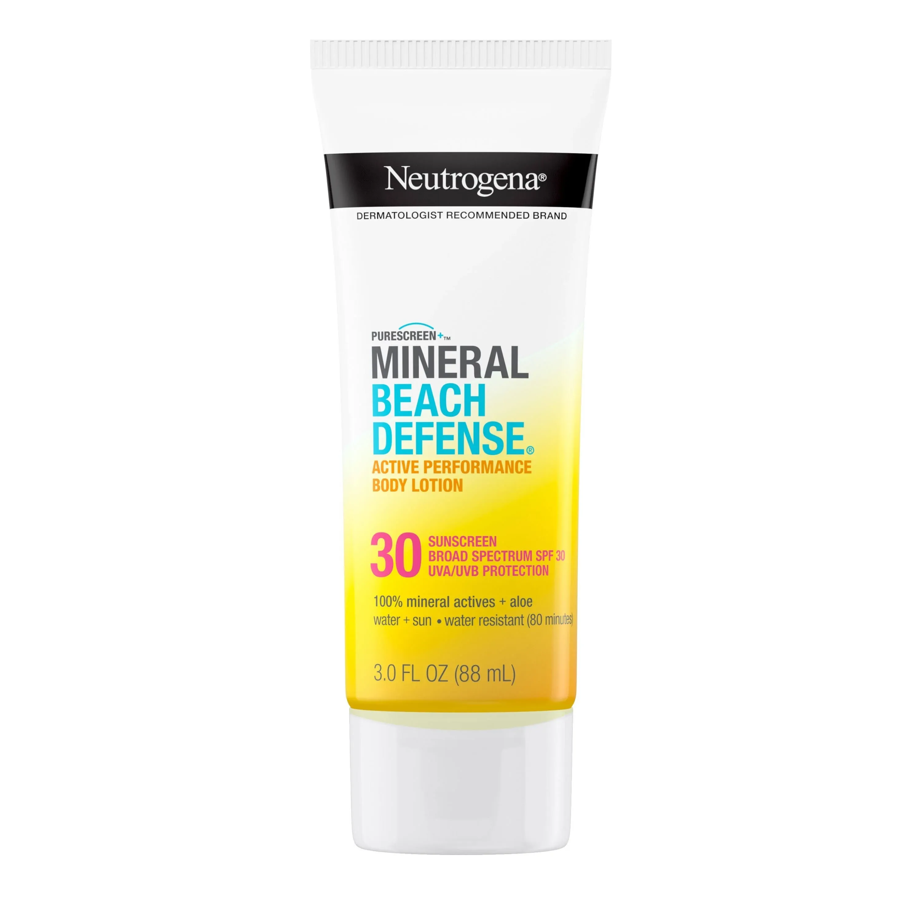 Neutrogena Purescreen+Min<wbr/>eral Beach Defense Body Lotion, 3 oz Exp 07/2024