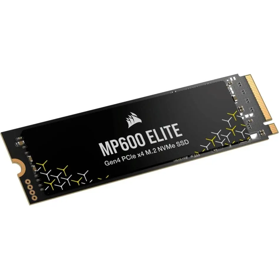 Corsair MP600 Elite 2TB M.2 PCIe Gen4 x4 NVMe SSD - M.2 2280 - bis zu 7.000 MB/s sequentielles Lesen - High-Density 3D TLC NAND - Schwarz