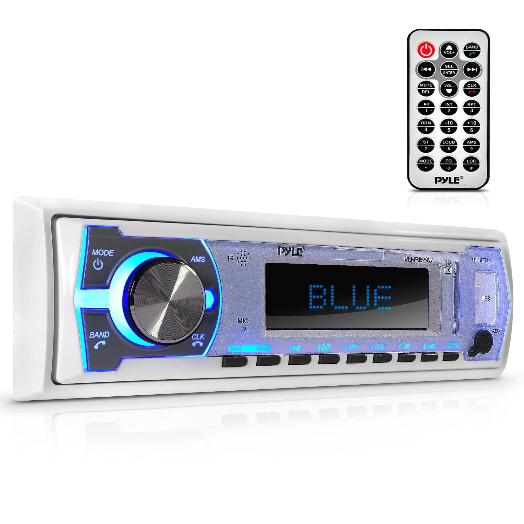 Pyle Single DIN in Dash Digital Marine Stereo Receiver with Bluetooth