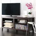 58" Espresso Wood TV Stand Console