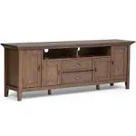 Simpli Home Redmond 72" TV Media Stand, Rustic Natural Aged Brown