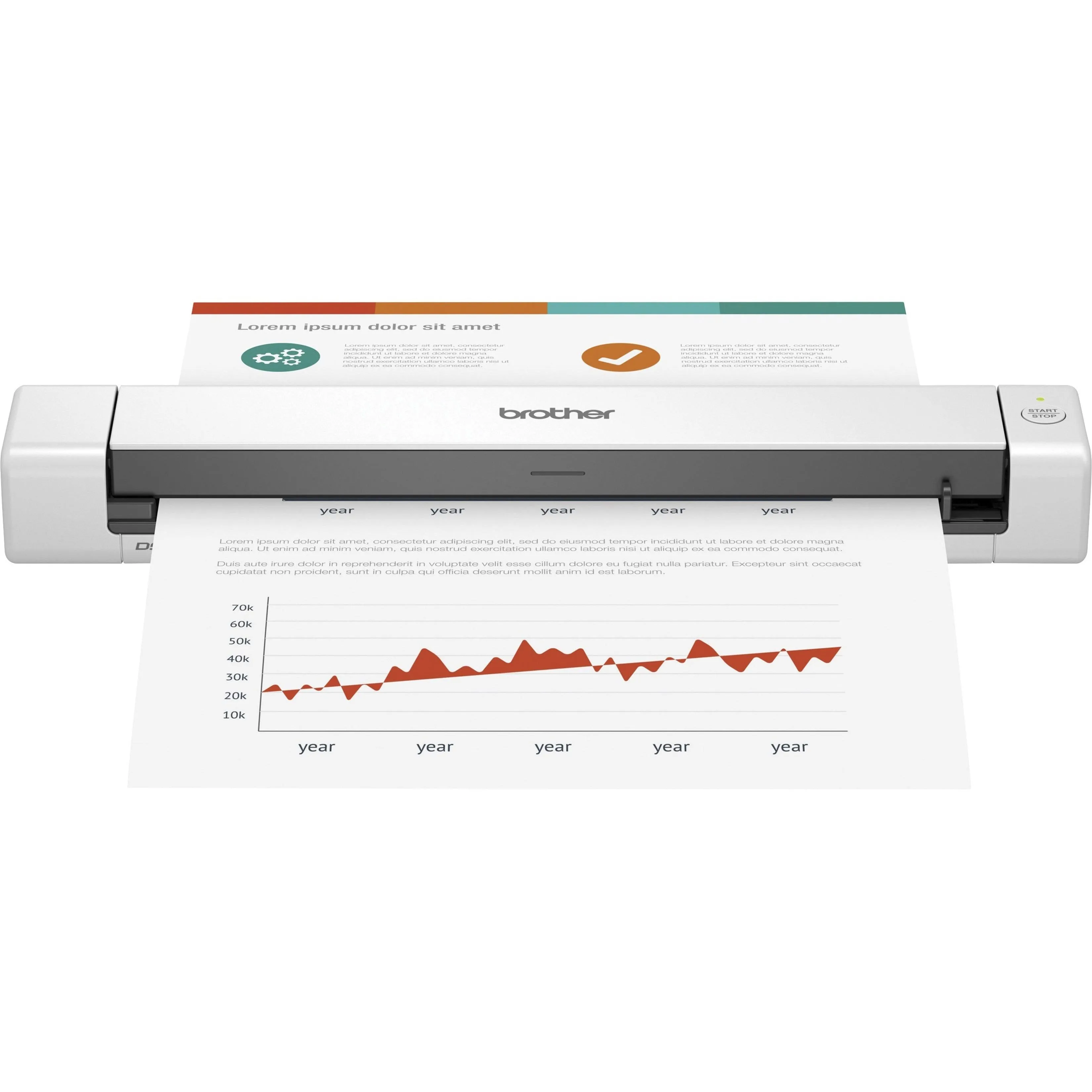 Brother DSmobile DS-640 48 bit int./ 24 bit ext. Single CIS 600 x 600 dpi Single Pass Mobile Scanner