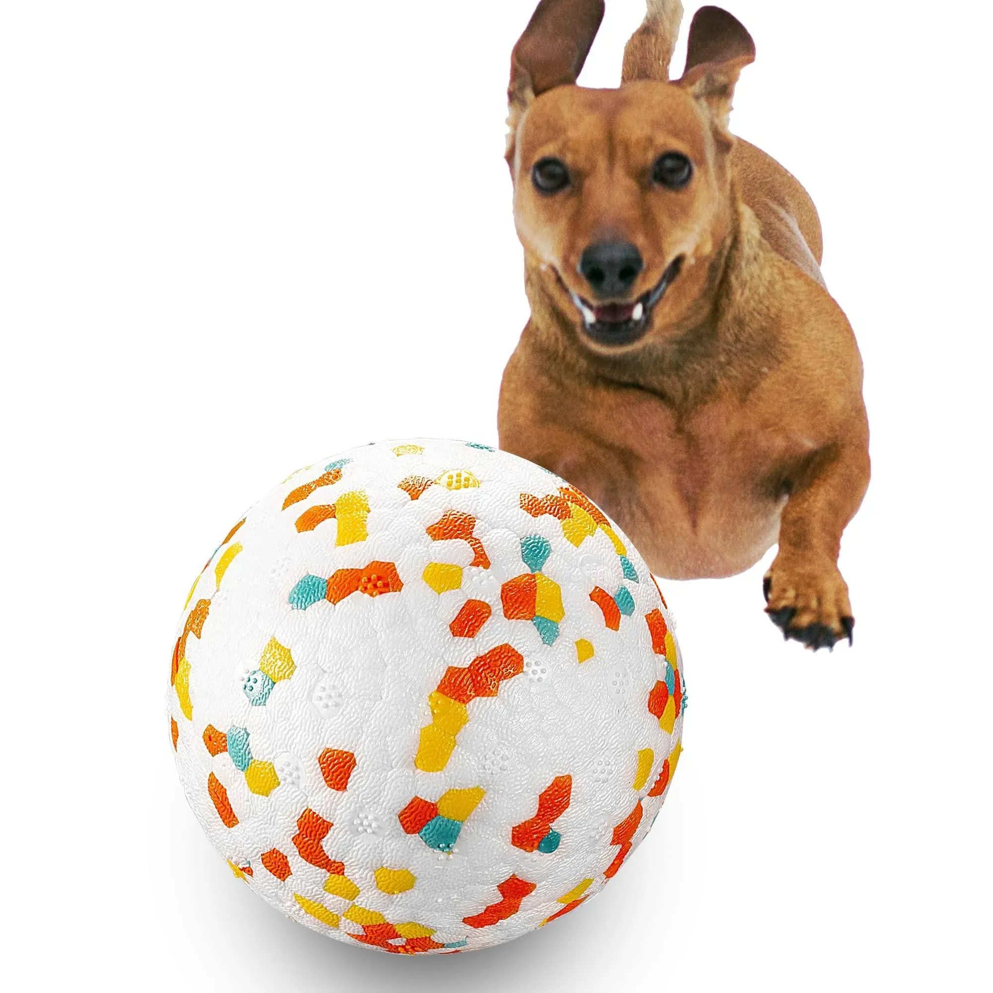 Dog Balls, Indestructible Dog Toy Ball for Aggressive Chewers, Durable High Elasticity Interactive Ball for Training Dog Catch and Fetch, Large Medium Small Dog and Puppies(2.5in, 1pcs)