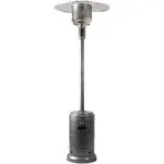 Amazon Basics 46,000 BTU Outdoor Propane Patio Heater with Wheels, Commercial & Residential - Slate Gray