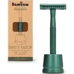 Bambaw Safety Razor with Stand - Sea Green