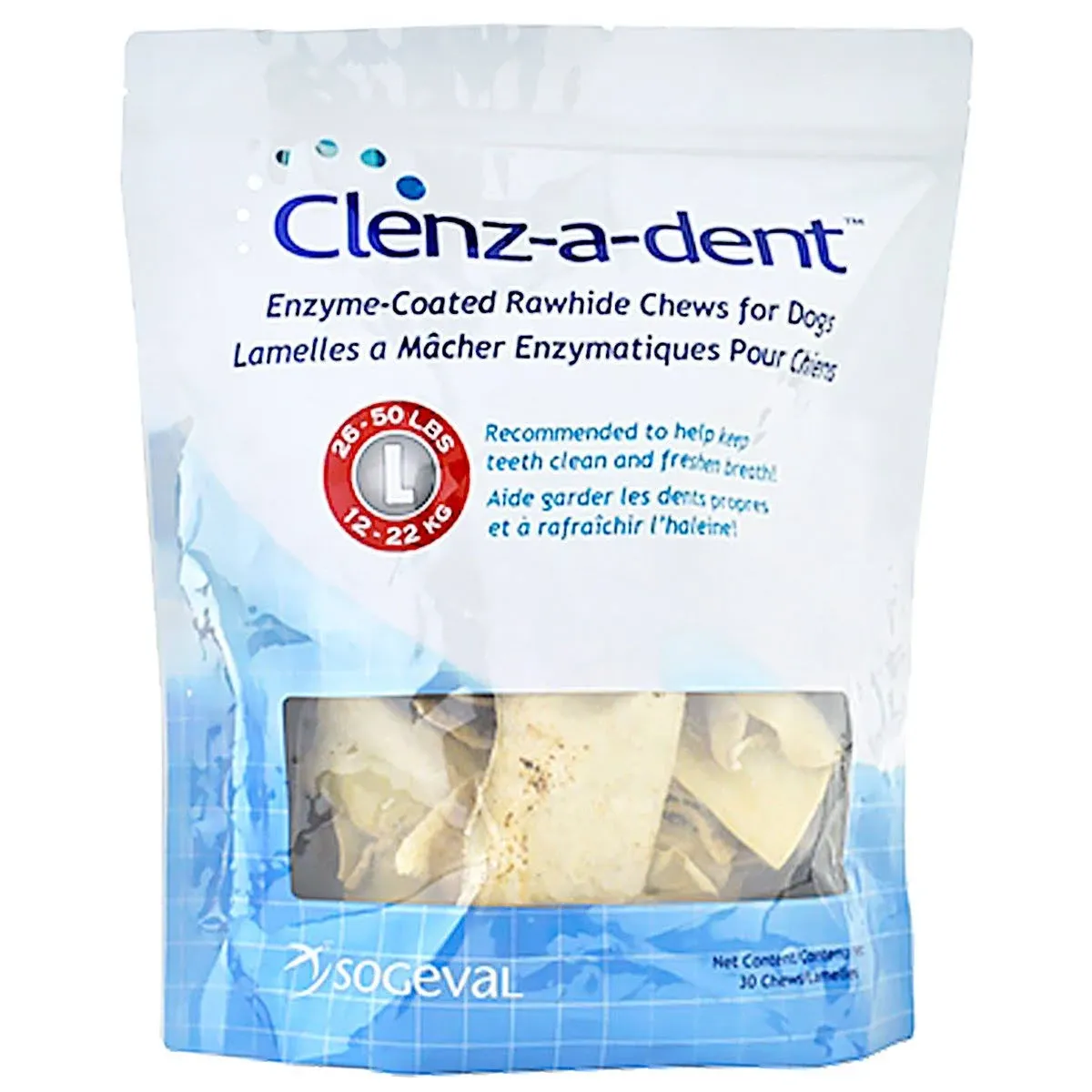 Clenz-a-dent Rawhide Chews for Large Dogs