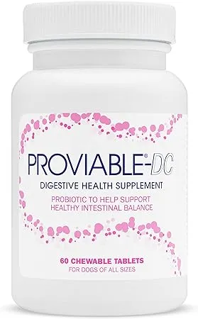 Proviable-DC Digestive Health Supplement for Dogs, 60 Chewable Tablets