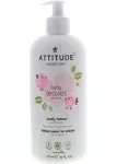 ATTITUDE Body Lotion for Baby, EWG Verified, Dermatologically Tested, Plant and Mineral-Based, Vegan, Unscented, 16 Fl Oz