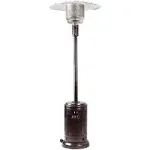 Amazon Basics 46,000 BTU Outdoor Propane Patio Heater with Wheels, Commercial & Residential - Slate Gray