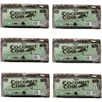 Viagrow VCCB650-6 Coco Coir, 6 Pack, Makes 2 Gallons / 7.5 Liters / 8 Quarts, 650g Brick