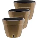 Decopots - 3 Pack - 11.8 inch - Self Watering Planter - Modern Flower Pot with ...