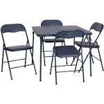 Flash Furniture Kids Navy 5 Piece Folding Table and Chair Set