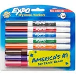 EXPO® Low-Odor Dry-Erase Markers, Fine Point, Black, Pack Of 4