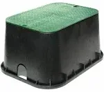 NDS 117BC 13 20-Inch Valve Box Overlapping Cover-ICV, Jumbo, 13x20 in, Black/...