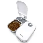 Closer Pets Two-Meal Automatic Pet Feeder with Stainless Steel Bowl Inserts