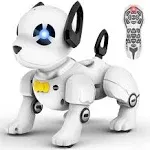 SUPIREO Remote Control Robot Dog Toy, RC Dog Programmable Smart Interactive Robotic Pets, RC Stunt Robot Toys Dog Imitates Animals Music Dancing