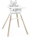 Stokke Clikk High Chair, Fjord Blue - All-in-One High Chair with Tray + Harness - Light, Durable & Travel Friendly - Ergonomic with Adjustable Features - Best for 6-36 Months or Up to 33 lbs