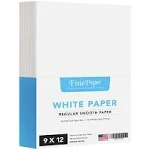 9" x 12" White Regular Paper – Multipurpose Office Paper for Copy, Printing and Writing | Inkjet and Laser Printer Compatible | 24lb Bond / 60lb Text / 90gsm – Smooth Finish | 250 Sheets per Pack