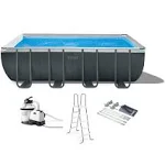 Intex 18ft x 52in Ultra XTR Rectangular Frame Swimming Pool Kit with Canopy