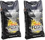 FOGO Premium Oak Restaurant Grade All-Natural Hardwood Flavor Lump Charcoal Fuel for Ideal Grilling and Smoking, Black, 35 Pounds