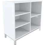 Union & Scale Essentials Laminate Bookcase, Five-Shelf, 36 x 15 x 31.6, White