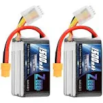 Zeee 14.8V 120C 1500mAh 4S Lipo Battery Graphene Battery with XT60 Plug for FPV ...