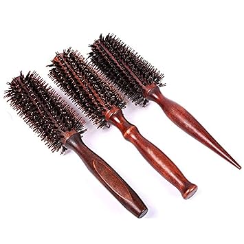 Healthcom 3 in 1 Premium Boar Bristle Brush Natural Boar Bristle Round