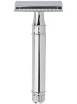 Edwin Jagger DE89L Safety Razor, Lined Chrome