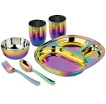 Stainless Steel Dinner Set - 5 Piece Mindful Mealtime Set | Pediatrician Desi...