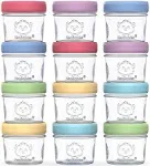 KeaBabies Prep Jars Baby Food Storage Glass Containers