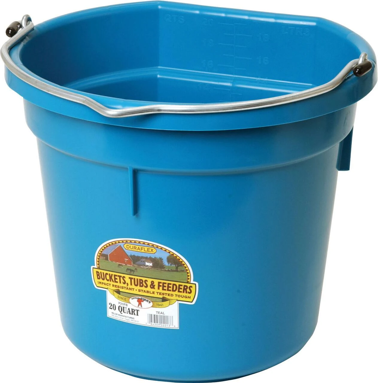 Duraflex 20-Qt Flat Back Horse and Livestock Bucket