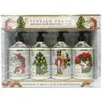 Vintage Press Holiday Hand Soap Collection 21.5 Fluid Ounce (Pack of 4) Variety