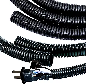 Dog Cat Cord Protector - 30 ft Chew Proof Cord Protector Electric Wires Covers Protect Wires from Chewing Through Safe Around Rabbits, Cats and Other Pets- Outside Diameter 15.8mm