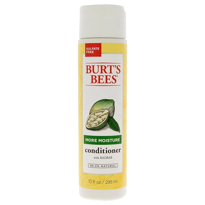 Burt's Bees Baobab Oil More Moisture Conditioner, Sulfate-Free Conditioner, 10 Oz (Package May Vary)